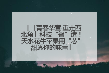 「青春华章·重走西北角」科技“智”造！天水花牛苹果用“芯”甜透你的味蕾