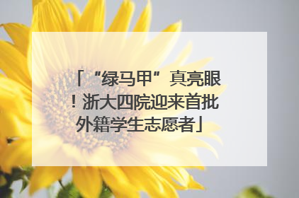 “绿马甲”真亮眼！浙大四院迎来首批外籍学生志愿者