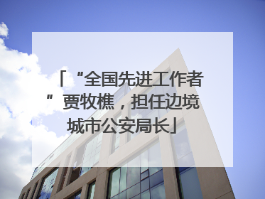 “全国先进工作者”贾牧樵，担任边境城市公安局长