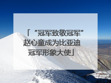 “冠军致敬冠军” 赵心童成为比亚迪冠军形象大使