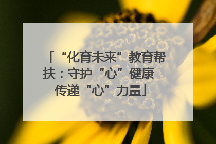 “化育未来”教育帮扶：守护“心”健康 传递“心”力量