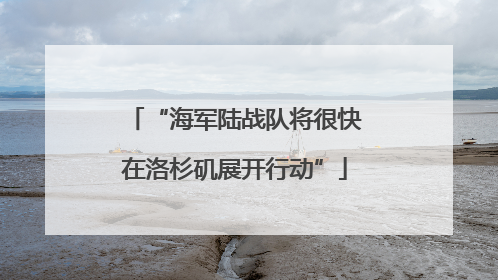 “海军陆战队将很快在洛杉矶展开行动”