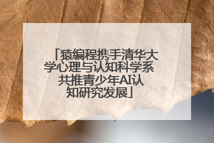猿编程携手清华大学心理与认知科学系 共推青少年AI认知研究发展