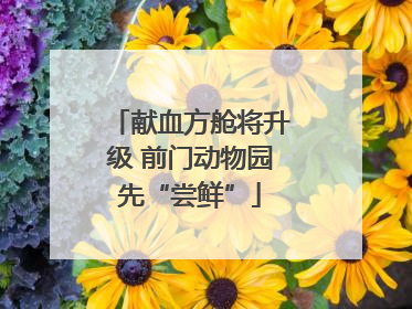 献血方舱将升级 前门动物园先“尝鲜”