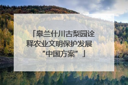 皋兰什川古梨园诠释农业文明保护发展“中国方案”