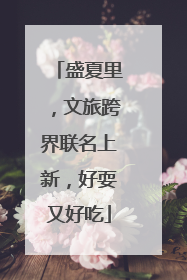 盛夏里，文旅跨界联名上新，好耍又好吃