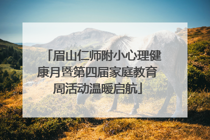 眉山仁师附小心理健康月暨第四届家庭教育周活动温暖启航