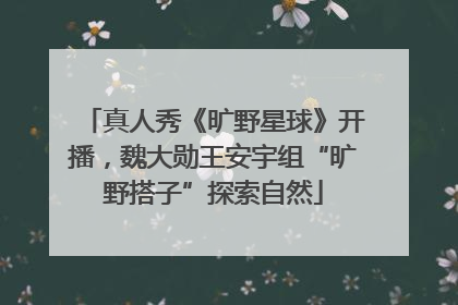真人秀《旷野星球》开播，魏大勋王安宇组“旷野搭子”探索自然