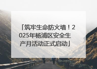 筑牢生命防火墙！2025年杨浦区安全生产月活动正式启动