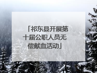 祁东县开展第十届公职人员无偿献血活动