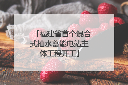 福建省首个混合式抽水蓄能电站主体工程开工