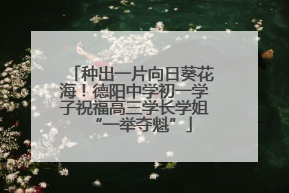 种出一片向日葵花海！德阳中学初一学子祝福高三学长学姐“一举夺魁”