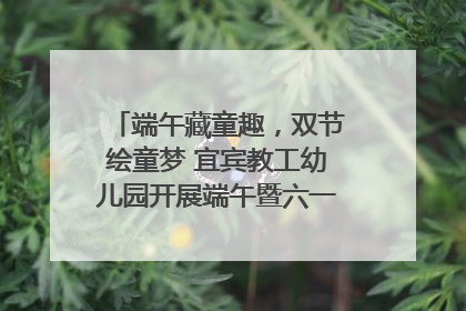 端午藏童趣，双节绘童梦 宜宾教工幼儿园开展端午暨六一亲子游园活动