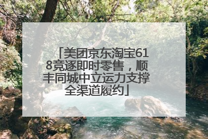 美团京东淘宝618竞逐即时零售，顺丰同城中立运力支撑全渠道履约
