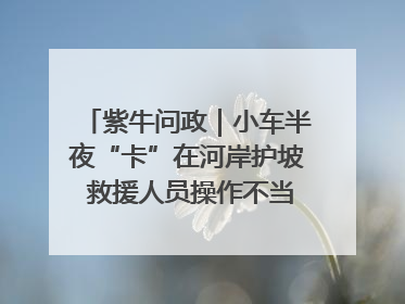 紫牛问政｜小车半夜“卡”在河岸护坡 救援人员操作不当致小车翻下河，然后直接走人了