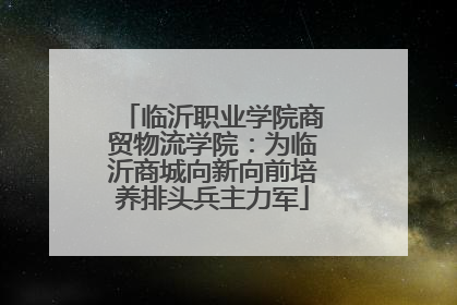 临沂职业学院商贸物流学院：为临沂商城向新向前培养排头兵主力军