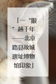 一“眼”越千年——北京路县故城遗址博物馆印象
