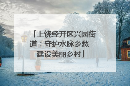 上饶经开区兴园街道：守护水脉乡愁 建设美丽乡村