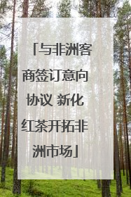 与非洲客商签订意向协议 新化红茶开拓非洲市场