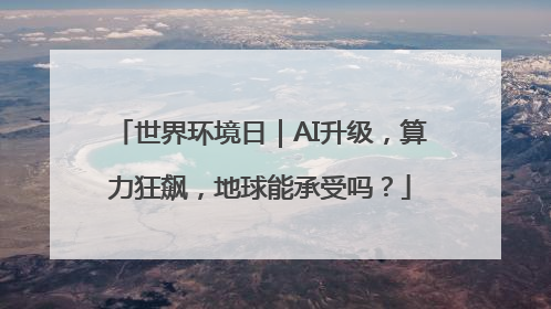 世界环境日｜AI升级，算力狂飙，地球能承受吗？