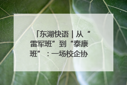 东湖快语｜从“雷军班”到“泰康班”：一场校企协同的“接力赛”