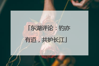 东湖评论：钓亦有道，共护长江