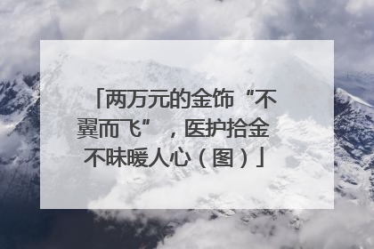 两万元的金饰“不翼而飞”，医护拾金不昧暖人心（图）