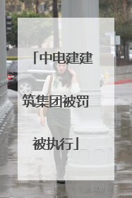 中电建建筑集团被罚被执行