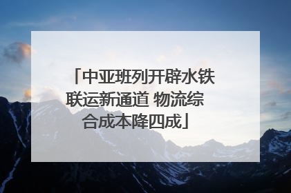 中亚班列开辟水铁联运新通道 物流综合成本降四成