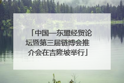 中国—东盟经贸论坛暨第三届链博会推介会在吉隆坡举行