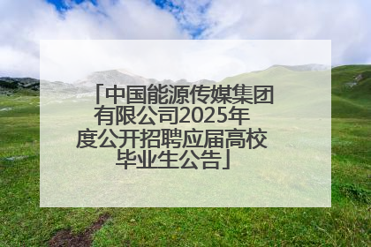 中国能源传媒集团有限公司2025年度公开招聘应届高校毕业生公告