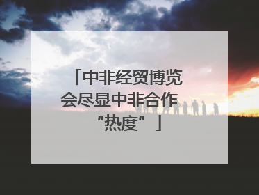 中非经贸博览会尽显中非合作“热度”