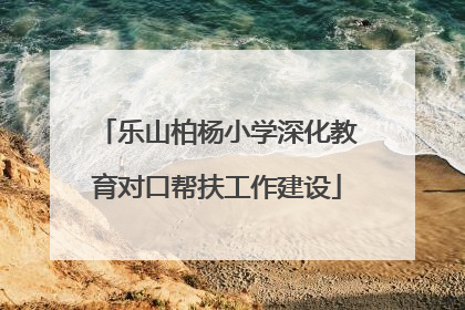 乐山柏杨小学深化教育对口帮扶工作建设