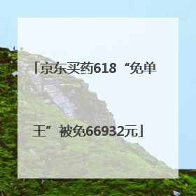 京东买药618“免单王”被免66932元