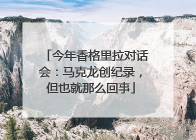 今年香格里拉对话会：马克龙创纪录，但也就那么回事