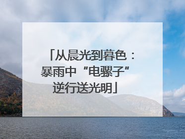 从晨光到暮色：暴雨中“电骡子”逆行送光明
