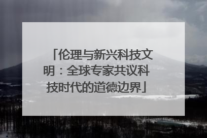 伦理与新兴科技文明：全球专家共议科技时代的道德边界