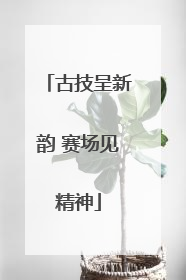 古技呈新韵 赛场见精神