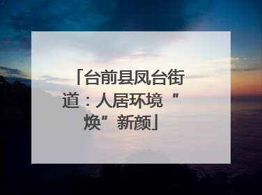 台前县凤台街道：人居环境“焕”新颜
