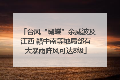 台风“蝴蝶”余威波及江西 赣中南等地局部有大暴雨阵风可达8级