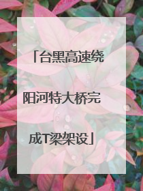 台黑高速绕阳河特大桥完成T梁架设