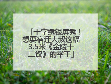 十字绣银屏秀！想要宿迁大叔这幅3.5米《金陵十二钗》的举手