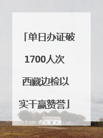 单日办证破1700人次 西藏边检以实干赢赞誉