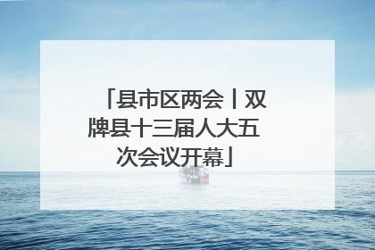 县市区两会丨双牌县十三届人大五次会议开幕
