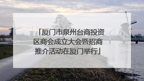 厦门市泉州台商投资区商会成立大会暨招商推介活动在厦门举行