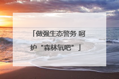 做强生态警务 呵护“森林氧吧”