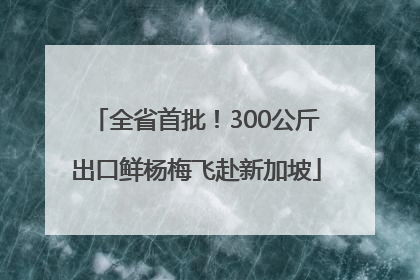 全省首批！300公斤出口鲜杨梅飞赴新加坡