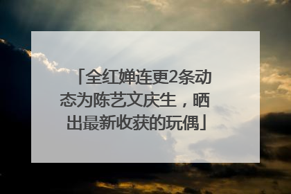 全红婵连更2条动态为陈艺文庆生，晒出最新收获的玩偶