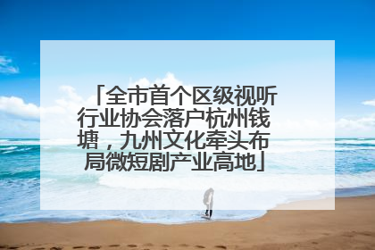 全市首个区级视听行业协会落户杭州钱塘，九州文化牵头布局微短剧产业高地