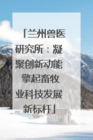 兰州兽医研究所：凝聚创新动能 擎起畜牧业科技发展新标杆